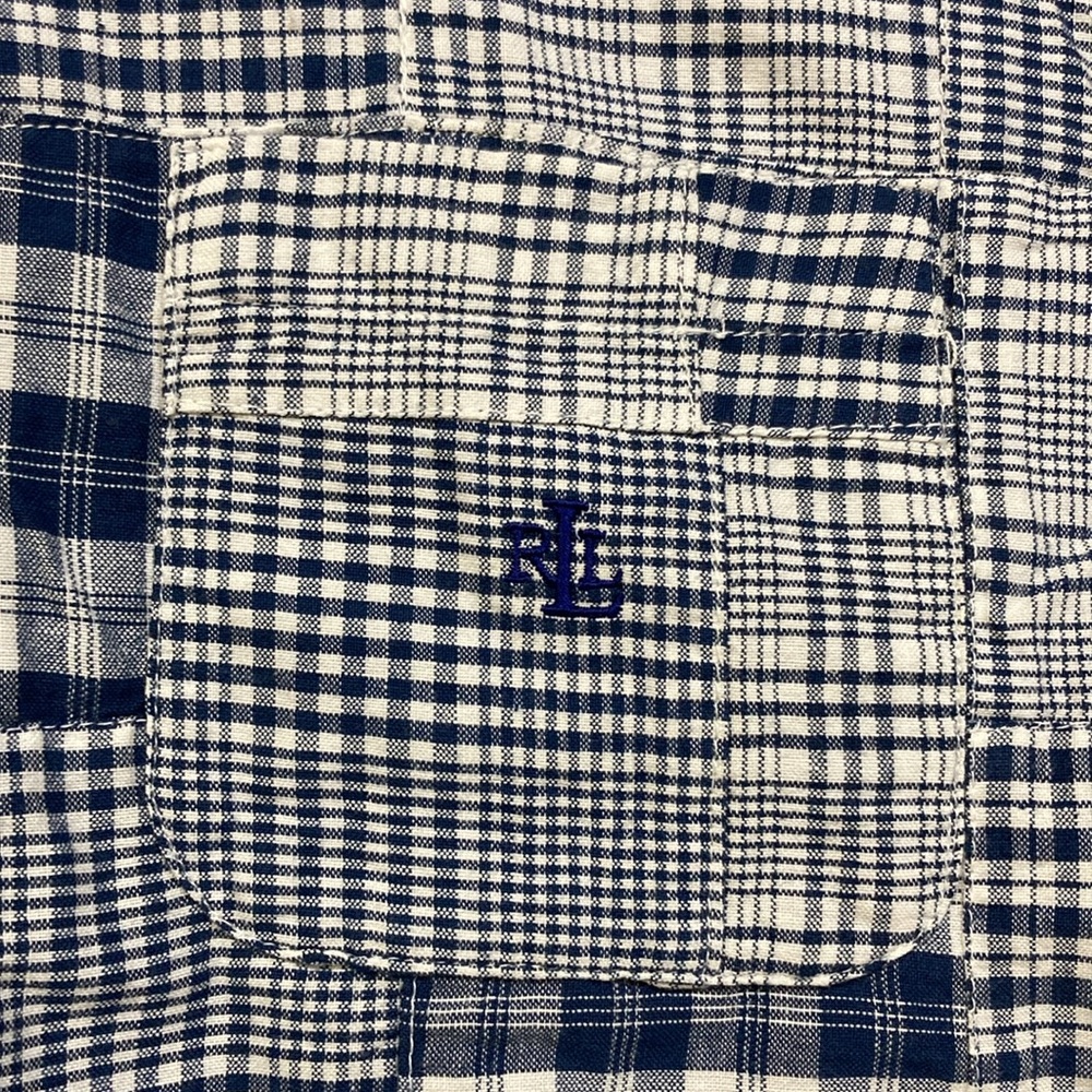 Lauren Rl Plaid Patchwork Blouse - image 2